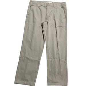 Vince Khaki Pants Chinos Cropped Extended Tab 100% Cotton USA Womens Size 31 Tan